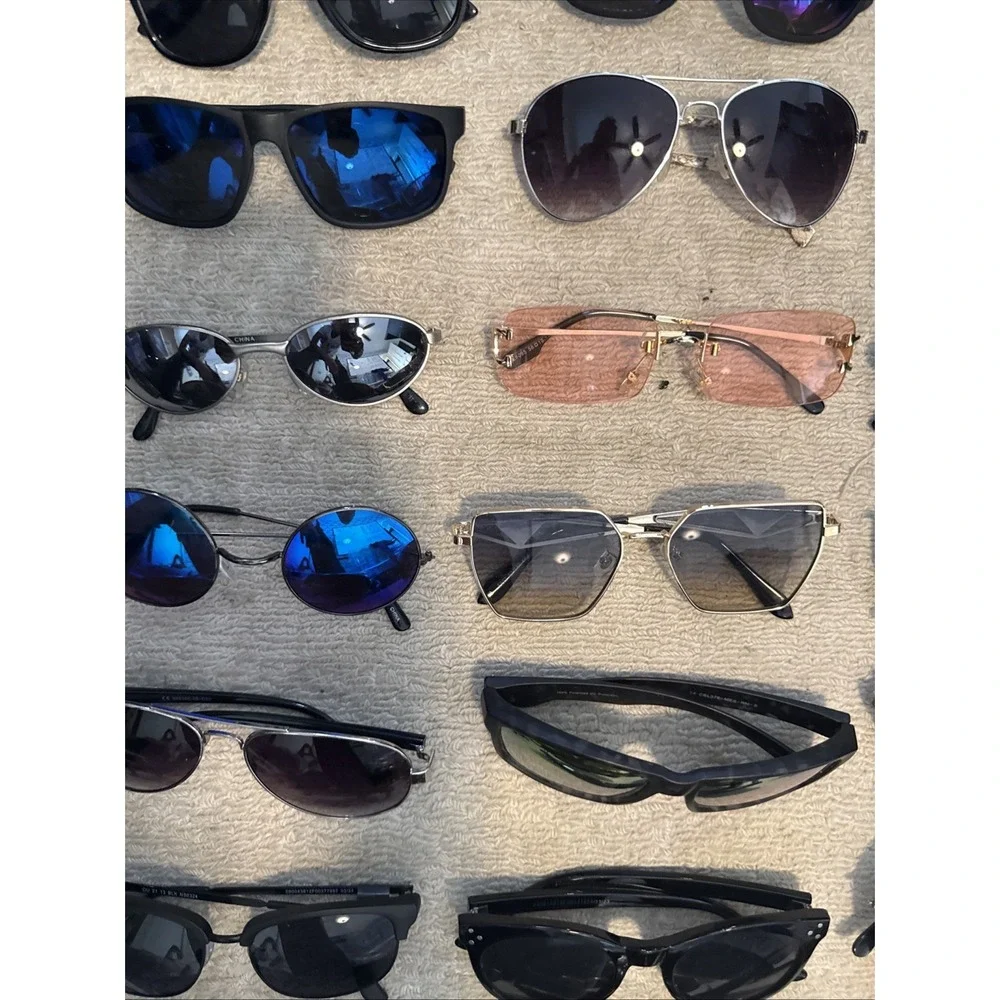 LOT of 64 sunglasses. HUGE  Variety of Styles & Colors- Men's & Women's Limited